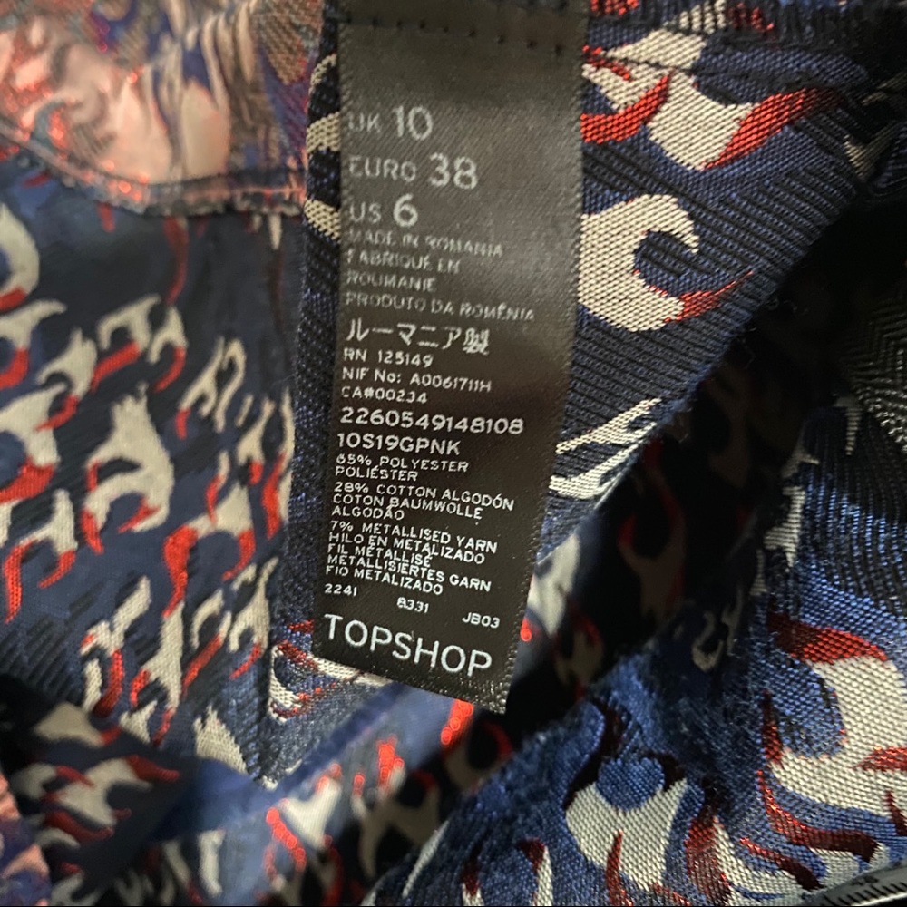 TOPSHOP Fire Flame Print Dress - Picture 11 of 11